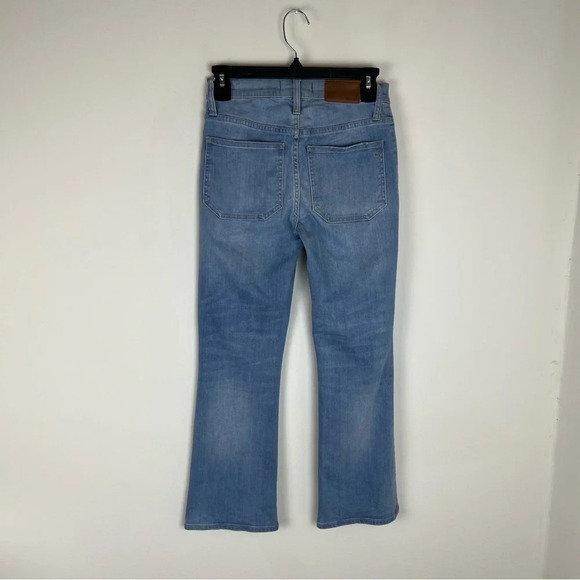 Madewell Cali Demi Boot Cut Flare Jeans High Rise Light Wash Button Fly Size 24 - Picture 4 of 6